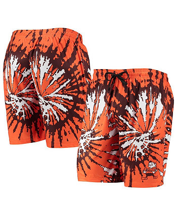 Мужские оранжевые шорты Cleveland Browns Retro Static Mesh Lounge Shorts FOCO