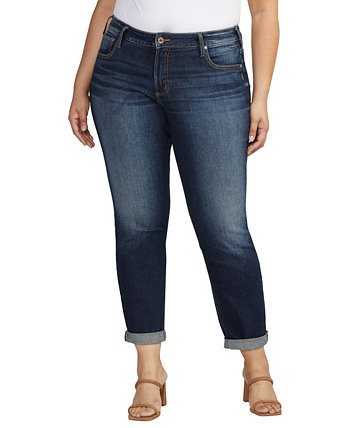 Узкие джинсы-бойфренды больших размеров со средней посадкой Silver Jeans Co.