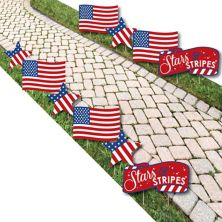 Big Dot of Happiness Stars & Stripes Lawn Decor Outdoor USA Patriotic Party Yard Decor 10 Pc Big Dot of Happiness