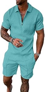 BIRW Mens Short Sets 2 Piece Outfits Polo Shirt Fashion Summer Tracksuits Casual Set Short Sleeve and Shorts Set for Men BIRW