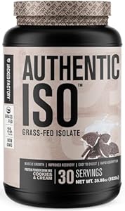 Jacked Factory Authentic ISO Grass Fed Whey Protein Isolate Powder (Порошок) - Low Carb, Non-GMO Muscle Building Protein w/No Fillers, Post Workout Recovery, Chocolate Jacked Factory