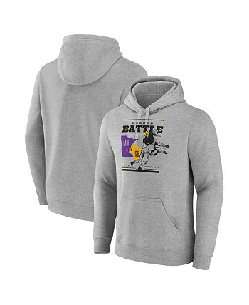 Мужской пуловер с капюшоном Heather Grey Minnesota Vikings vs. Green Bay Packers Border Battle Fanatics