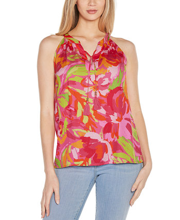 Женская Блузка Belldini Abstract Floral Tie-Neck Sleeveless Belldini