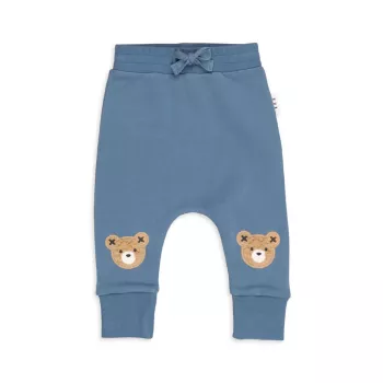 Детский усилитель; Хлопковые спортивные штаны Little Kid's Memory Lane Bear HUXBABY