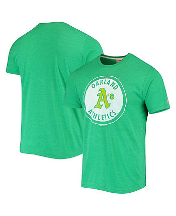 Men's Kelly Green Oakland Athletics Hand-Drawn Logo Tri-Blend T-shirt Homage