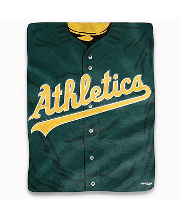 Плюшевое одеяло из шелкового джерси The Oakland Athletics размером 50 x 60 дюймов Northwest Company