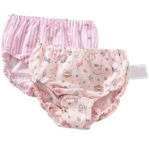 TureClos 2PCS Girls Baby Disper Pants Cotton Children Panty Girl Panties Underpants Newborn Boys Toddler Underwear TureClos