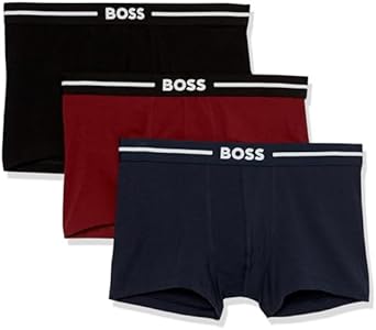 BOSS Men's Three Pack Bold Trunk with Seasonal Color BOSS