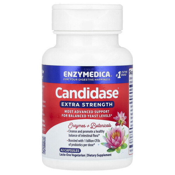Candidase, Extra Strength, 42 капсулы Enzymedica