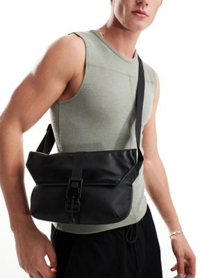 ASOS DESIGN cross body bag with magnetic clasp in black ASOS DESIGN