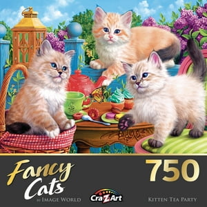 Cra-Z-Art Fancy Cats 750-Piece Kitten Tea Party Jigsaw Puzzle Cra-Z-Art