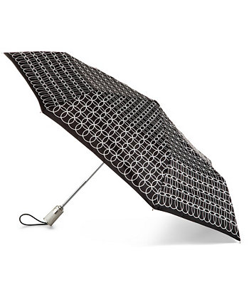 Водоотталкивающий автоматически открывающийся и закрывающийся складной зонт с защитой от солнца Totes