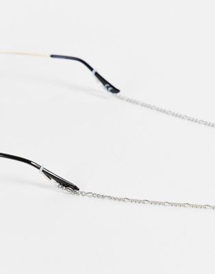 Серебристая водостойкая цепочка для солнцезащитных очков figaro ASOS DESIGN 4 мм из нержавеющей стали ASOS DESIGN