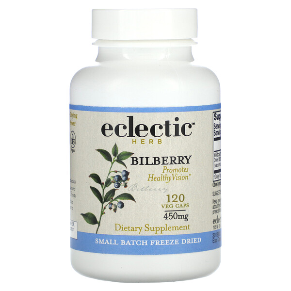 Черника - 450 мг - 120 растительных капсул - Eclectic Institute Eclectic Institute