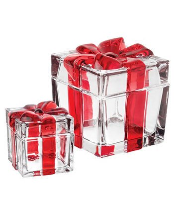 Small and Large Red Present Boxes, Set of 2 Godinger