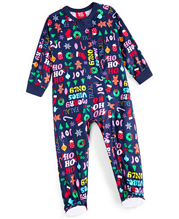 Подходящая цельная пижама на ножке для малышей Holiday Toss, созданная для Macy's Family Pajamas