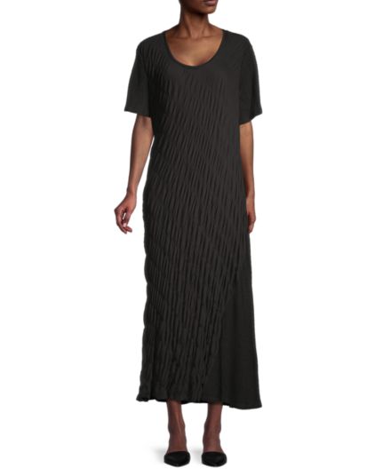 Текстурированное асимметричное платье-футболка DKNY