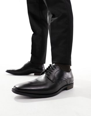 Черные кожаные туфли дерби на шнуровке Thomas Crick Thomas Crick
