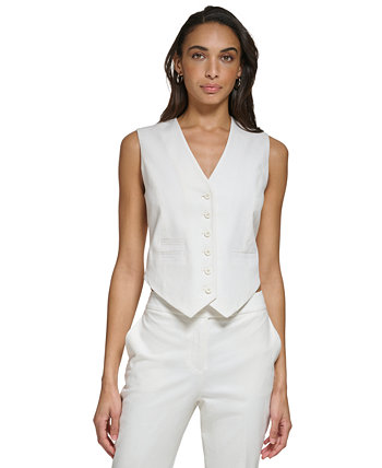 Women's Linen-Blend Vest Calvin Klein