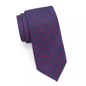 Шелковый галстук Neat Swirl Bean Charvet