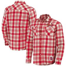 Men's Darius Rucker Collection by Fanatics Red St. Louis Cardinals Plaid Flannel Button-Up Shirt Darius Rucker Collection by Fanatics