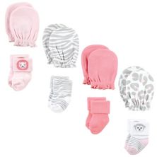 Infant Girl Socks and Mittens Set, Safari Girl Hudson Baby