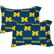 NCAA Michigan Wolverines Set of 2 King Pillowcases NCAA