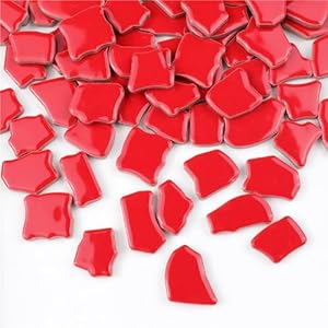 0.78"-1.57" Irregular Ceramics Mosaic Tiles,1.1LB Mosaic Pieces Stones for Home Decoration DIY Craft Plates Flowerpots Vases Cups Mosaic Making Supplies (Iridescent Black 1) Btmiey