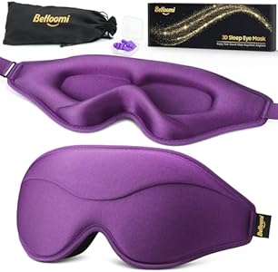 Маска для сна BeHoomi Sleep Mask, Новая Версия, Премиальная Маска для Сна, Полное Затемнение, Превосходный Комфорт, Обновленная 3D Эргономичная Маска для Дома, Офиса, Путешествий, Медитации, Йоги, Синяя BeHoomi