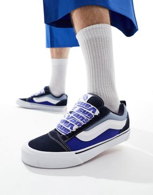 Сине-белые кроссовки Vans Knu Skool с синими шнурками Vans