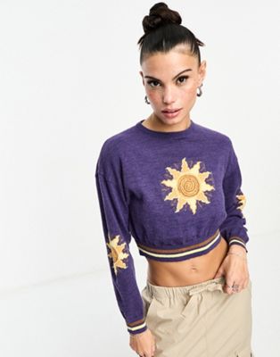 Укороченный свитер вязки «солнце» в стиле ретро Daisy Street Daisy Street