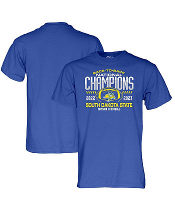 Мужская синяя футболка с изображением национальных чемпионов штата Южная Дакота Jackrabbits FCS Football Blue 84