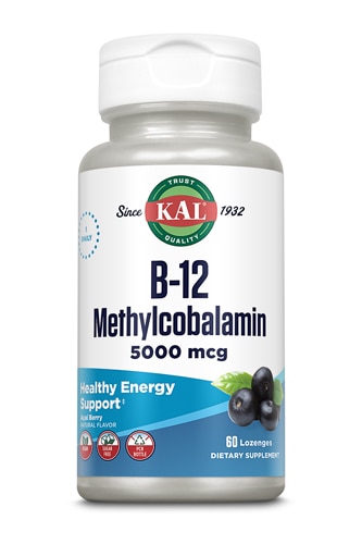 KAL B-12 Methylcobalamin Natural Acai — 5000 мкг — 60 пастилок KAL