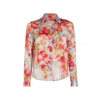 Шелковая блузка Tyler с цветочным принтом L'AGENCE