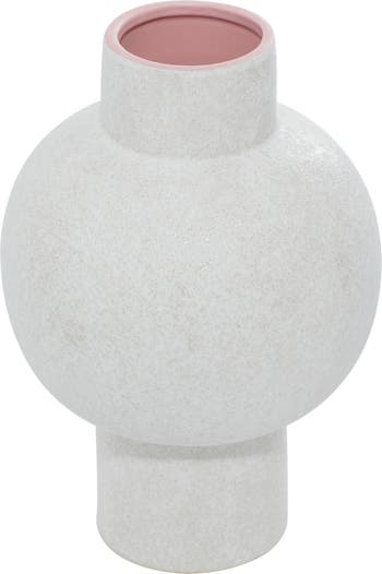 CosmoLiving от Cosmopolitan Белая керамическая современная ваза, 8 x 12 дюймов COSMO BY COSMOPOLITAN