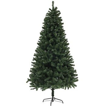 Homcom 7.5ft Artificial Christmas Tree With Auto Open, Steel Base HomCom