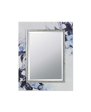 Декоративное прямоугольное художественное зеркало с цветочным принтом, 31,25 x 39,25 дюйма Mirrorize