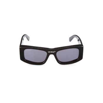 Lucio 54MM Square Acetate Rectangular Sunglasses Off-White