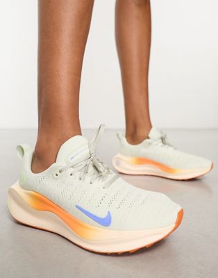 Зеленые женские кроссовки для активного образа жизни Nike React Infinity Run Flyknit 4 Nike