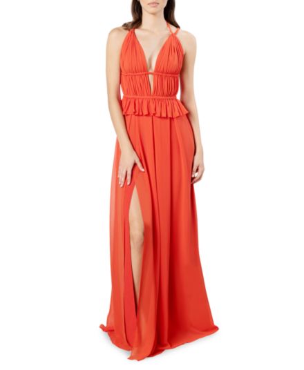 Athena Braided Halter Gown Dress the Population