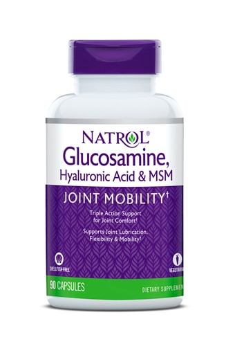 Natrol Глюкозамин, гиалуроновая кислота и МСМ – 90 капсул Natrol