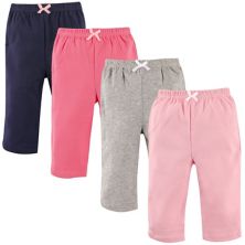 Хлопковые штаны для малышей и малышей Luvable Friends, 4 шт., однотонные для девочек Luvable Friends