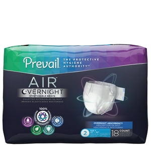 Prevail Air Overnight Incontinence Brief 2 Breathable, NGX-013, Overnight, 72 Ct Prevail