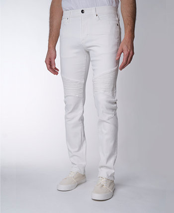 Мужские зауженные джинсы-стрейч в стиле мото Lazer