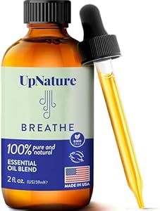 UpNature Breathe Essential Oil Blend - Essential Oils for Diffusers for Home and Humidifiers - Aromatherapy Oils for Breathing Comfort, 2oz UpNature