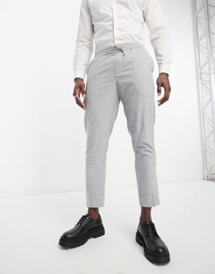 Узкие укороченные брюки серого фактурного цвета New Look New Look