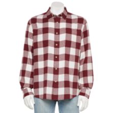 Мужская адаптивная фланелевая рубашка с длинными рукавами Sonoma Goods For Life® SONOMA