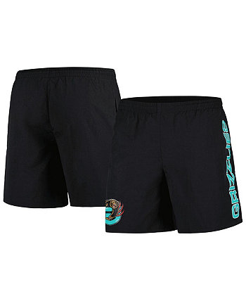 Men's Black Distressed Vancouver Grizzlies Hardwood Classics 2001/02 Throwback Logo Heritage Shorts Mitchell & Ness