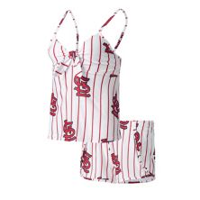 Women's Concepts Sport White St. Louis Cardinals Reel Allover Print Tank Top & Shorts Sleep Set Unbranded