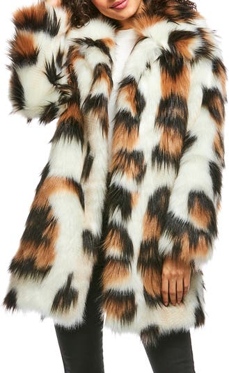 Легендарное пальто из искусственного меха с леопардовым принтом DONNA SALYERS FABULOUS FURS